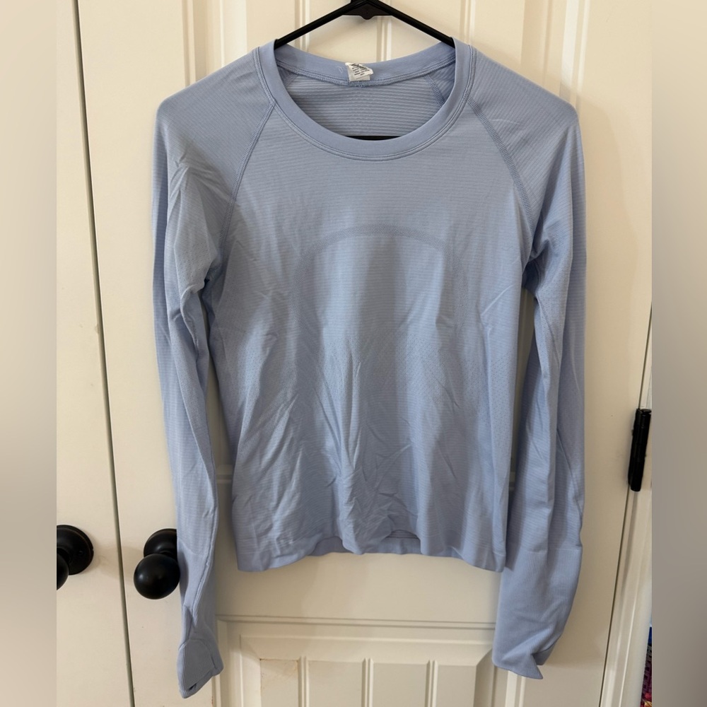 Lululemon Swiftly Tech Long Sleeve Waist Length (Blue Linen)